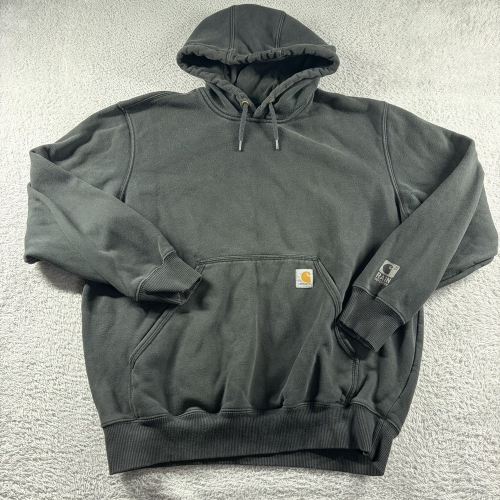 Carhartt Hoodie Black Mens Medium Rain Defender Original Fit
